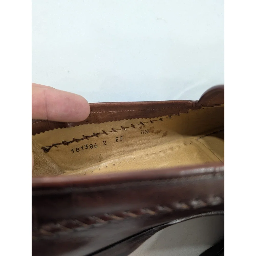 Santoni Tassel Loafers Mens 8 1/2 Leather Slip On Dress Shoes‎ Italy 181386
